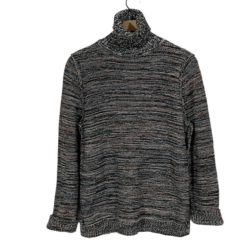 525 America Marled Knit Turtleneck Sweater - Multi - Medium